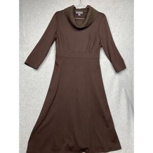 Liz Claiborne Sheath Cowl Neck Sweater Knit Dress Womens 10 Career Office Casual